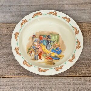 Vintage Royal Doulton Bunnykins Bowl: Family Dress-Up Nursery Decor‎